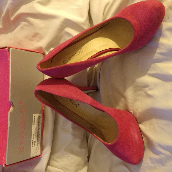 Shoe Dazzle Shoes - Pink 🩷 suede platform heels size 11
